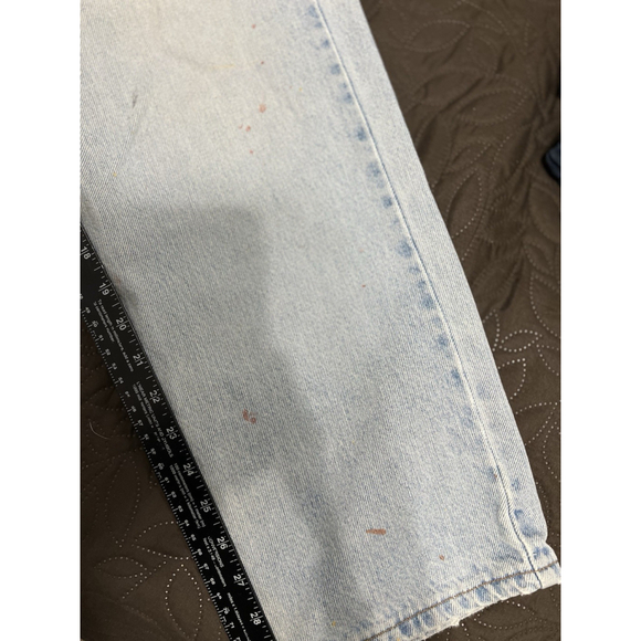Vintage Levis 550 Orange Tab Jeans Mens 34X32 Relaxed Fit Denim 90s Light Wash - Picture 9 of 16